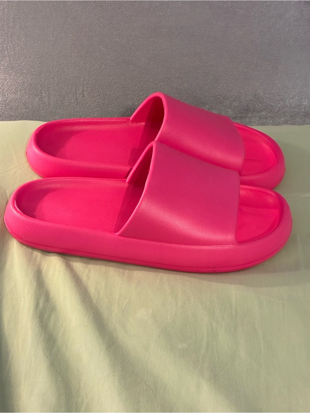 Hot Pink Slide Sandals